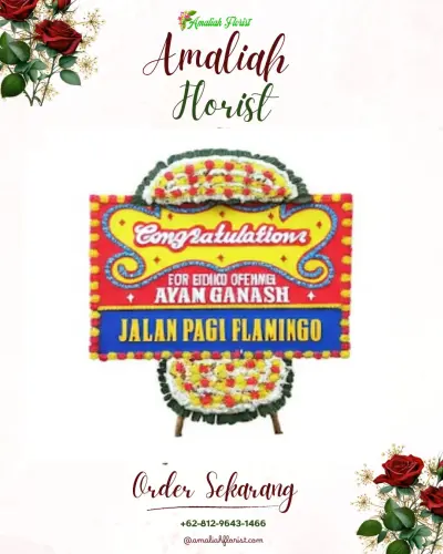 Bunga Papan Congratulation di Jalan Yos Sudarso Palangkaraya